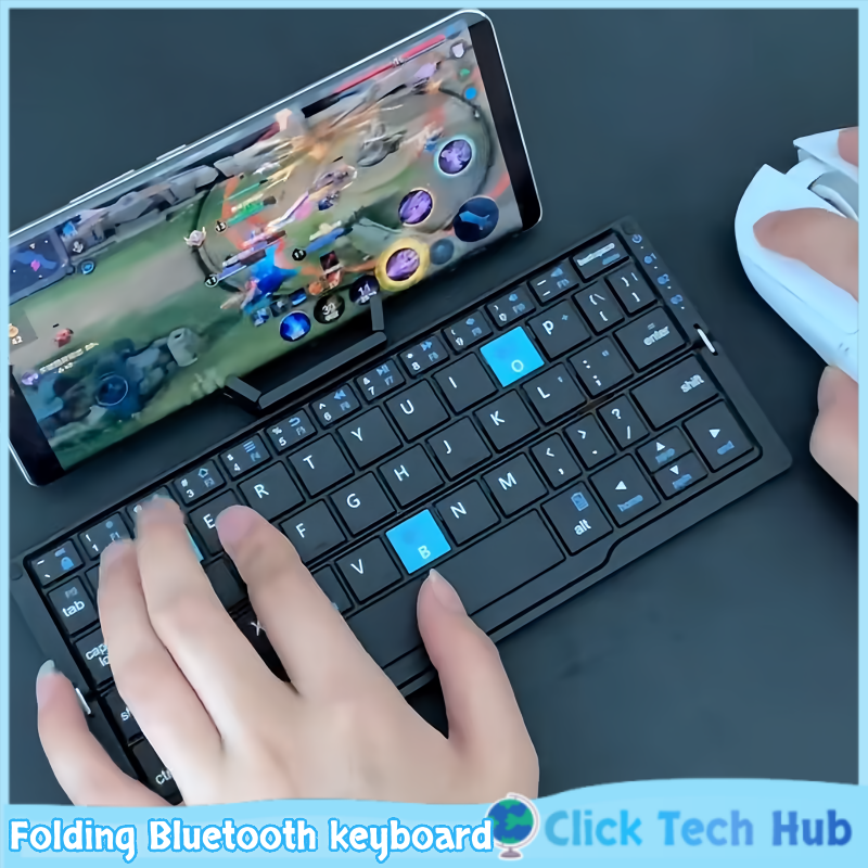 Gaming Keyboard And Mouse Mobile - Folding Bluetooth Keyboard Magnetic Bracket Keyboard
