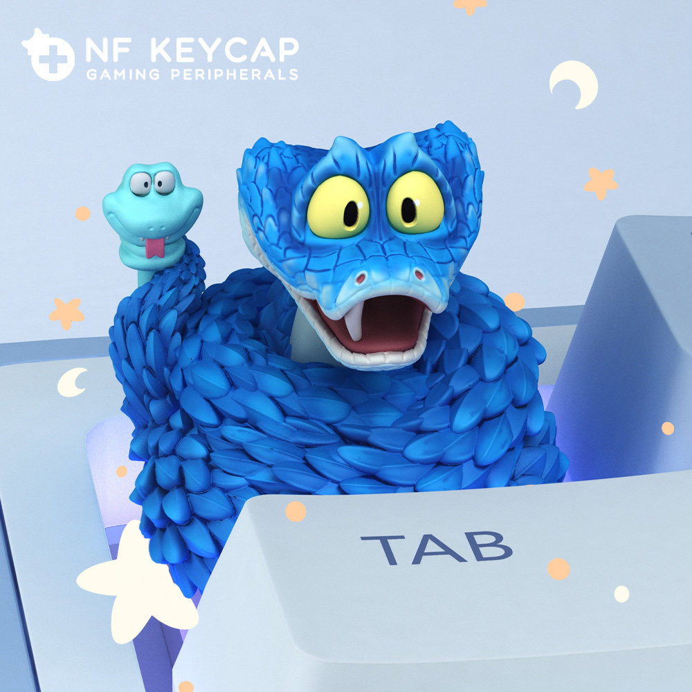 Gaming Keyboard Ergo - Zootopia Keycap Gary De’Snake Custom for