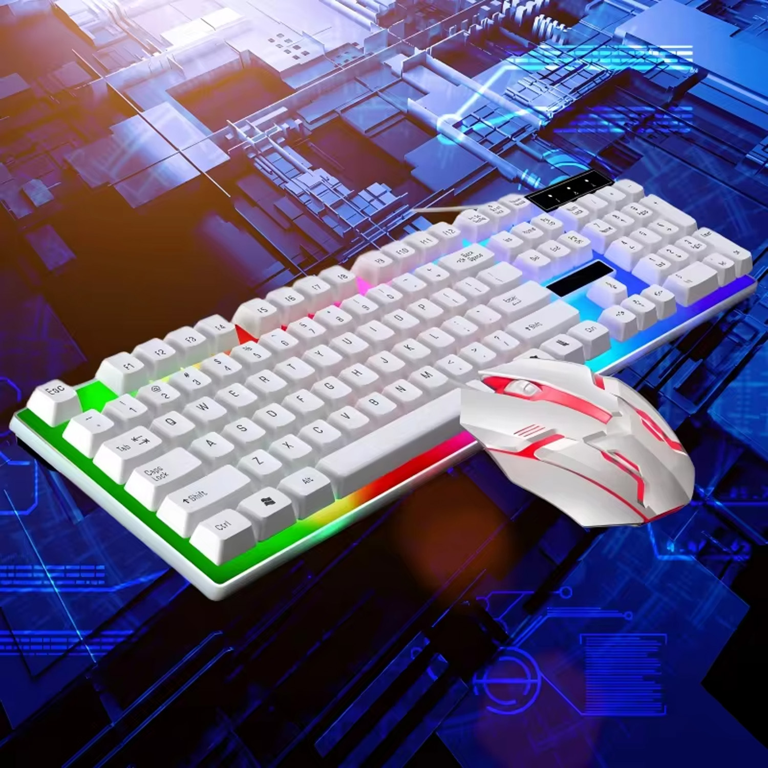Gaming Keyboard Mouse Combo - Stylish Backlight Wired Keyboard with Mouse