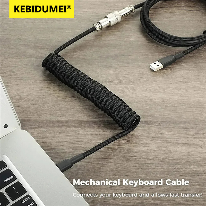 Gaming Keyboard Types - Mechanical Keyboard Coiled Cable USB Type