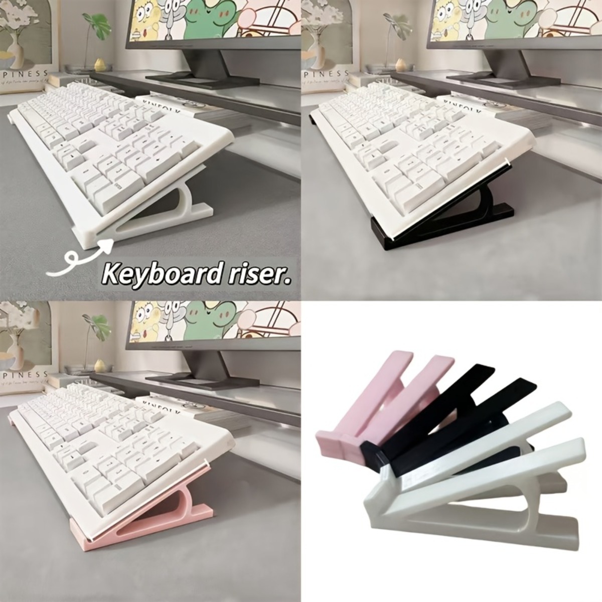 Gaming Keyboard Ergonomics - Ergonomic Keyboard Riser, Non-slip Universal Stand