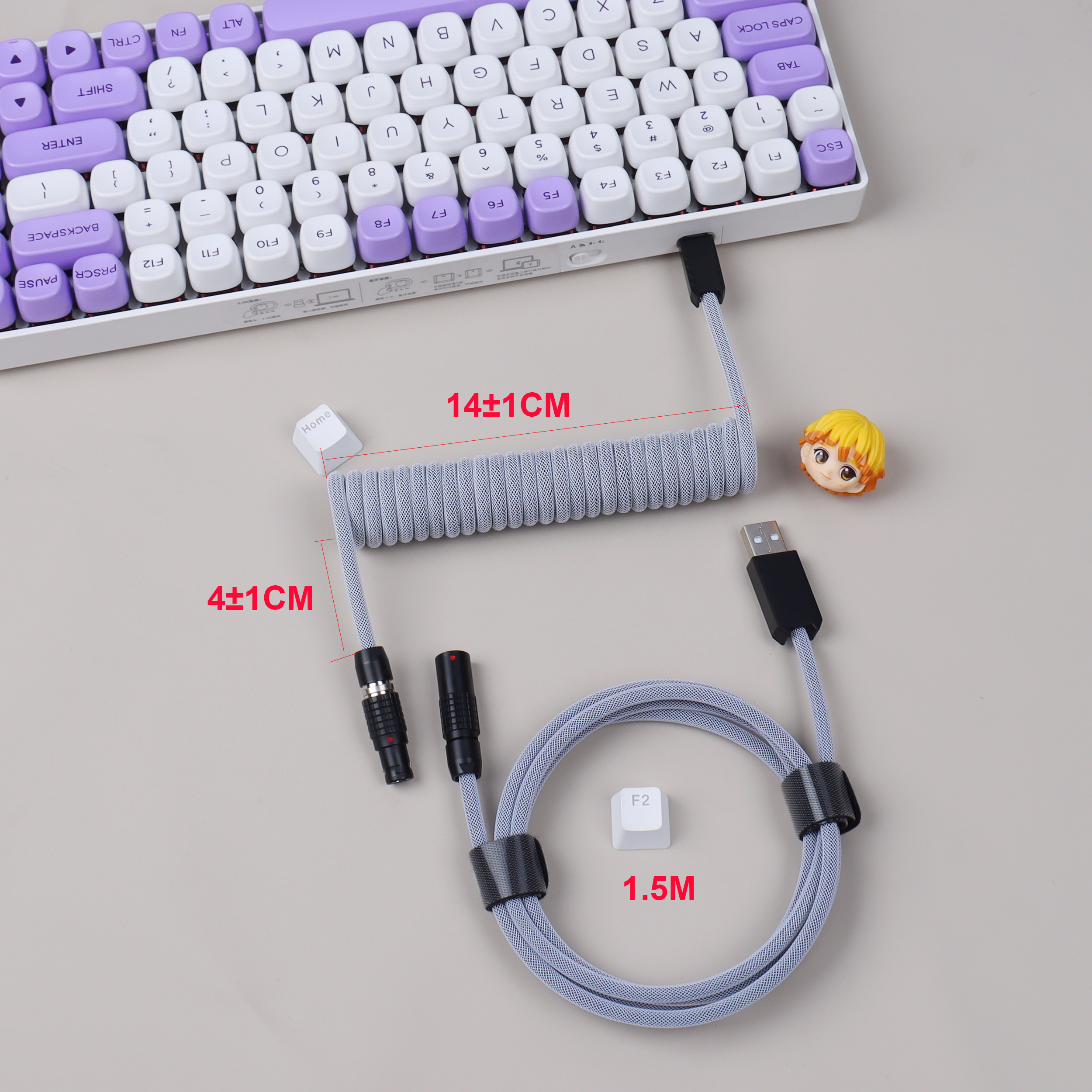 Gaming Keyboard Types - LANO Usb Keyboard Cable FGG Coiled