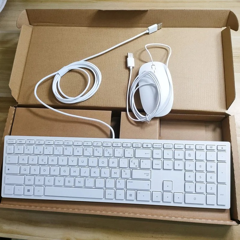 Gaming Keyboard Mouse Combo - French AZERTY layout USB wired keyboard