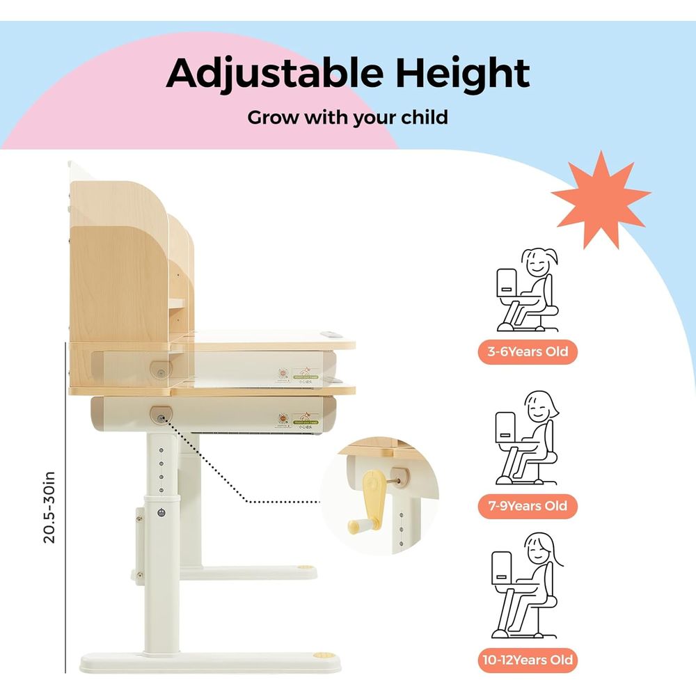 Adjustable Wooden Kids Desk wi – Wrist Rest Wood Bewertung und Preis