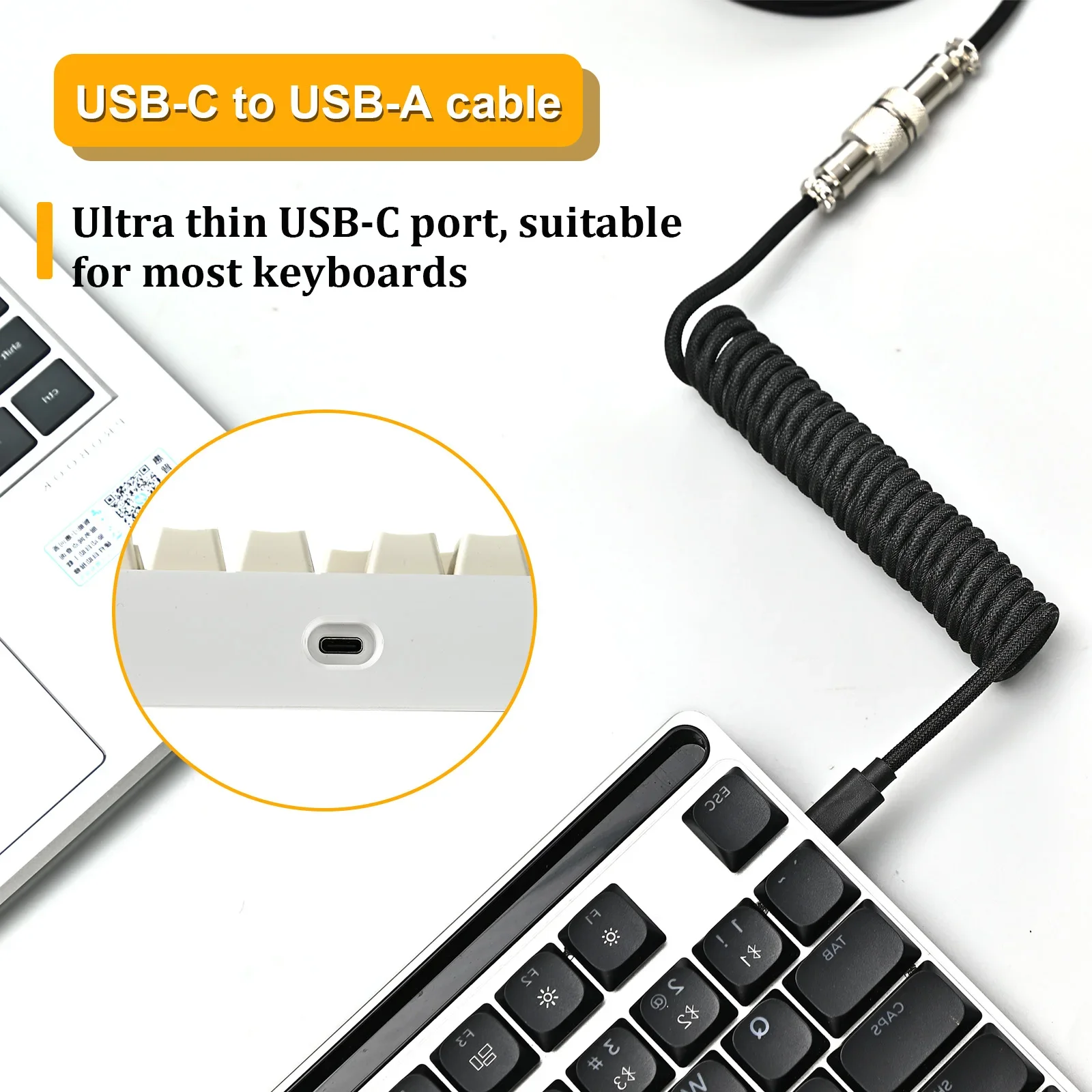 New Type C Coiled Cable USB Av – Gaming Keyboard Types Bewertung und Preis