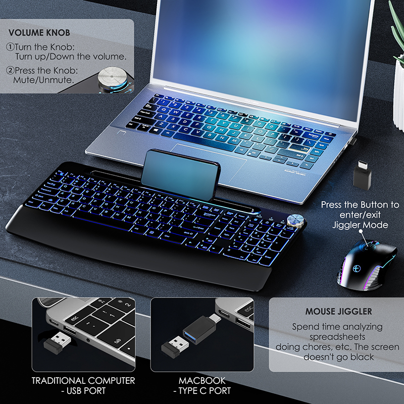 2.4G&Type-C Wireless Keyboard  – Gaming Keyboard Mouse Combo Bewertung und Preis