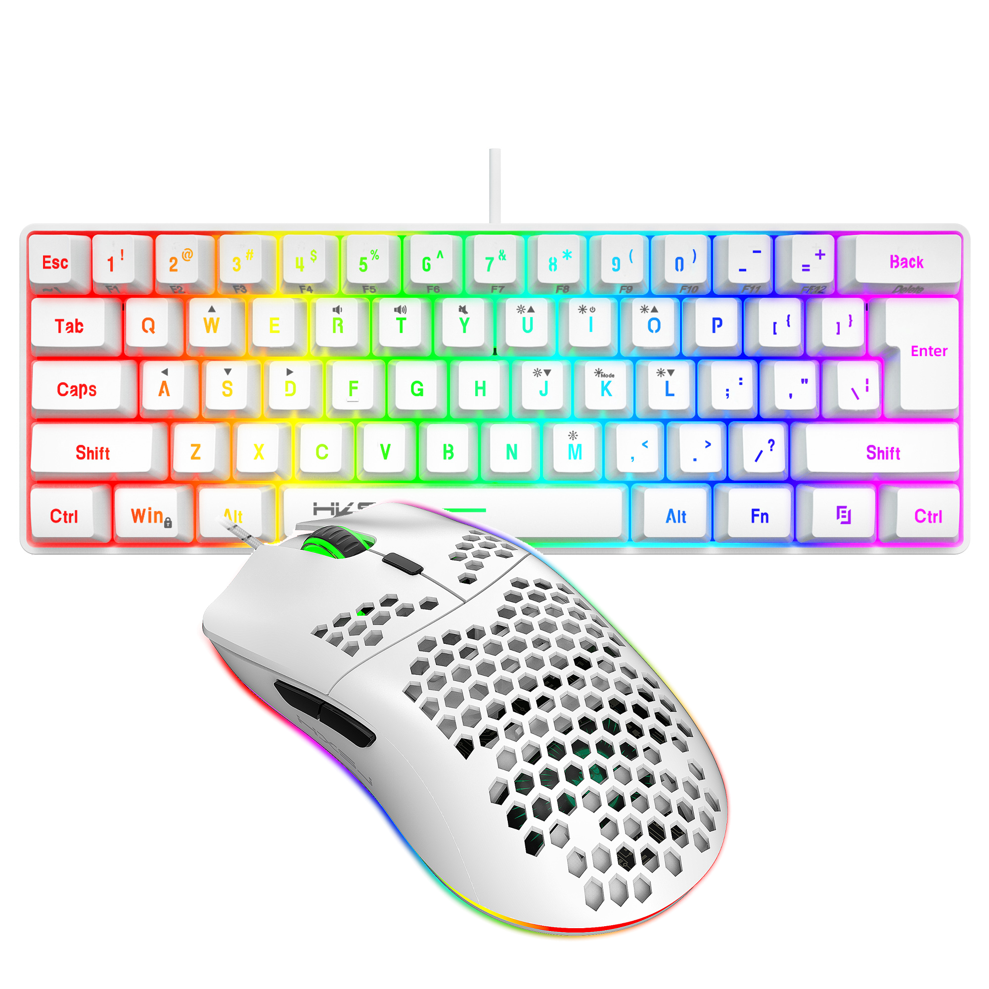 Hot selling HXSJ 61 keys V700  – Gaming Keyboard Mouse Combo Bewertung und Preis
