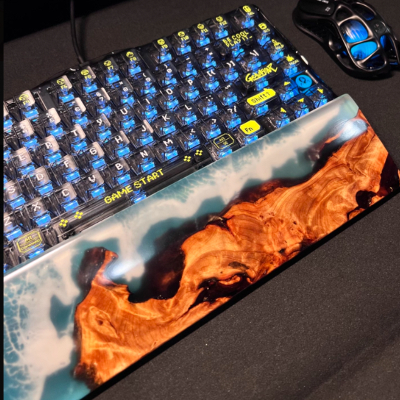 Handcrafted Ocean Wave Resin W – Wrist Rest Wood Bewertung und Preis