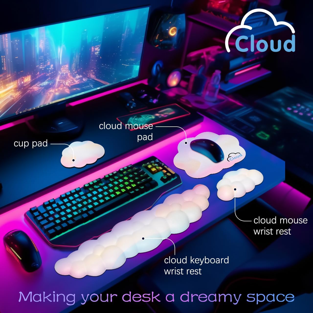 Ergonomic Cloud Wrist Rest wit – Gaming Keyboard Types Bewertung und Preis