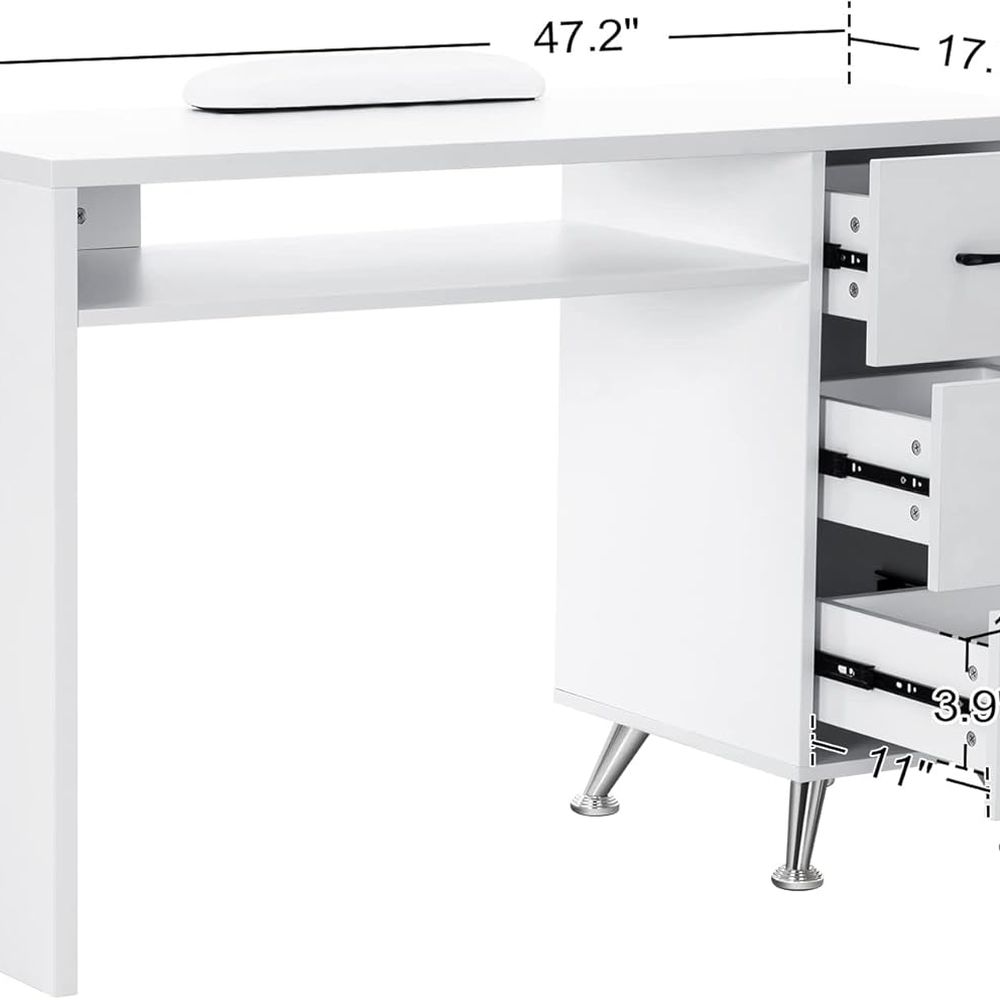 Manicure Table with Drawers Na – Wrist Rest Wood Bewertung und Preis