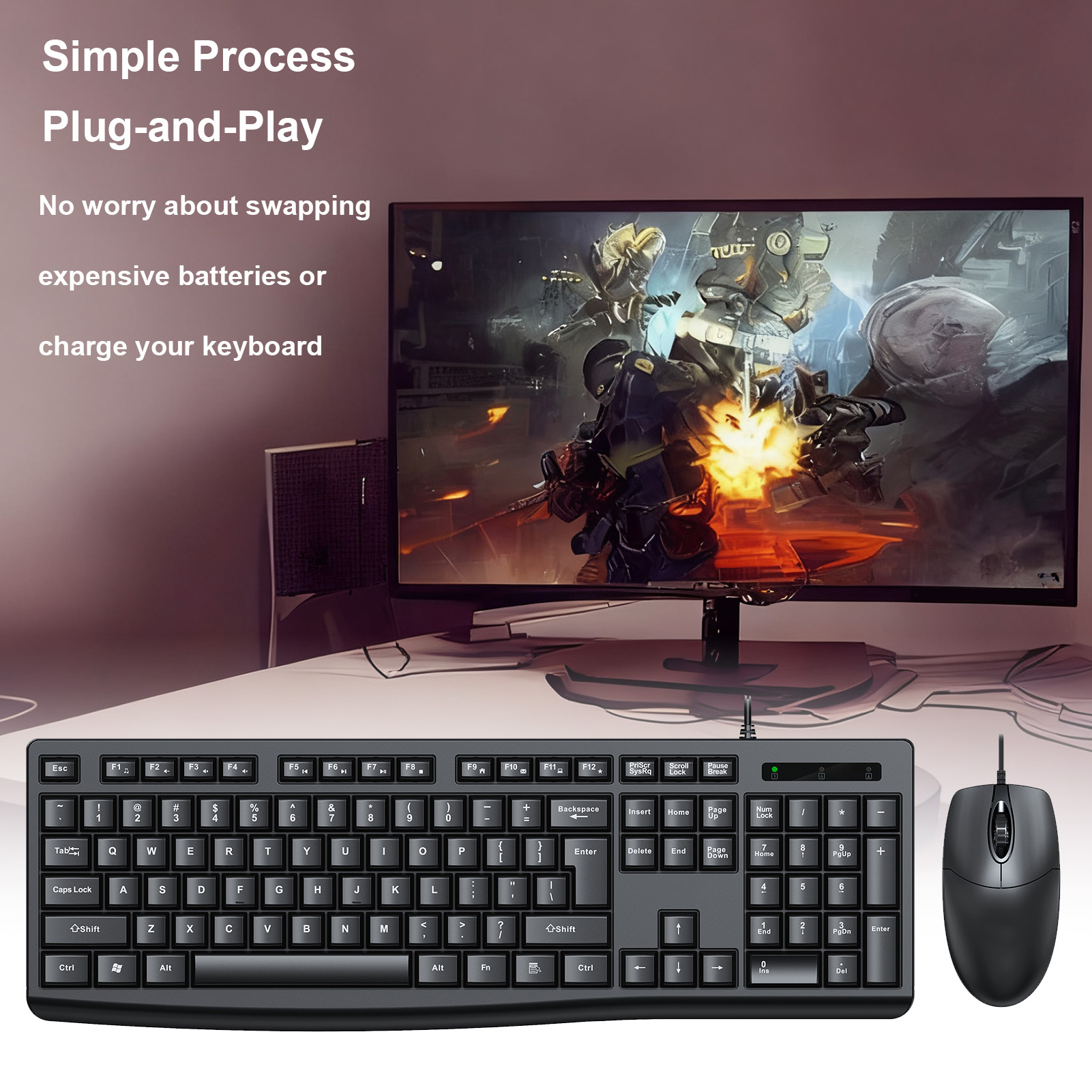 T650 Keyboard Mouse Combo USB  – Gaming Keyboard Ergonomics Bewertung und Preis