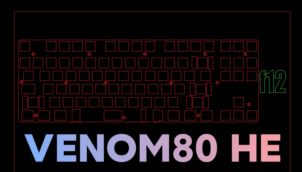 F12 layout Venom80 HE keyboard – Stabilizer Screw In Bewertung und Preis